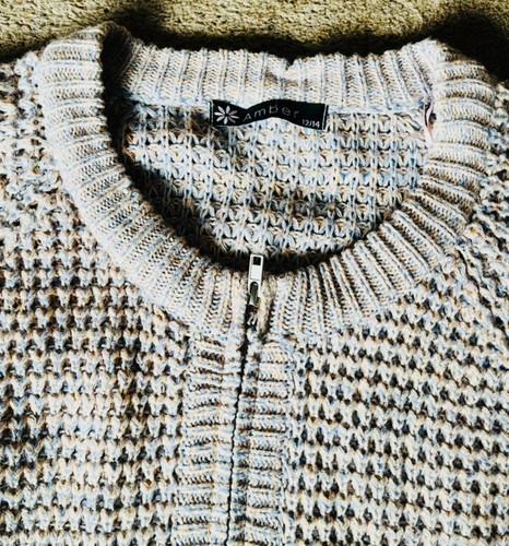 Cardigan femme ambre taille 12/14 printemps pêche et bleu multicolore. - Photo 2/3
