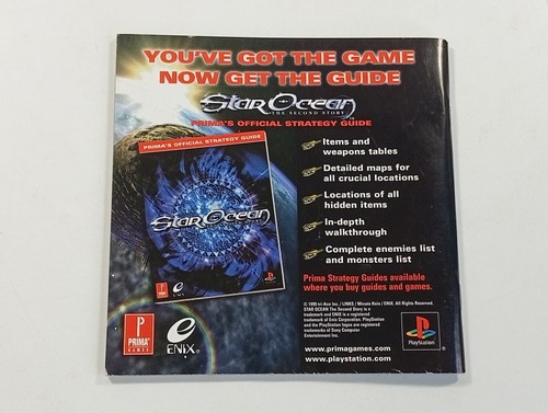 STAR OCEAN THE SECOND STORY SONY PLAYSTATION 1 (PS1) NTSC-USA (COMPLETE - GOOD C - Imagen 7 de 7