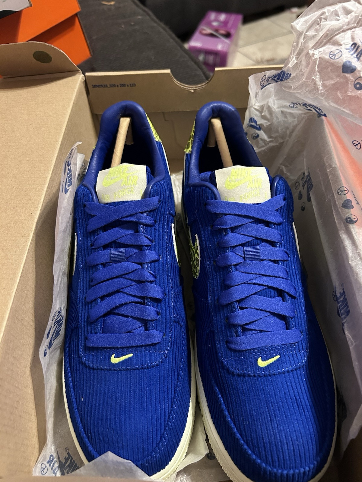NIKE × OLIVIA KIM AIR FORCE 1  Mens US9 BNWB Nike Olivia Kim x Air Force 1 '07 Men's 7.5/ Women's 9. Blue