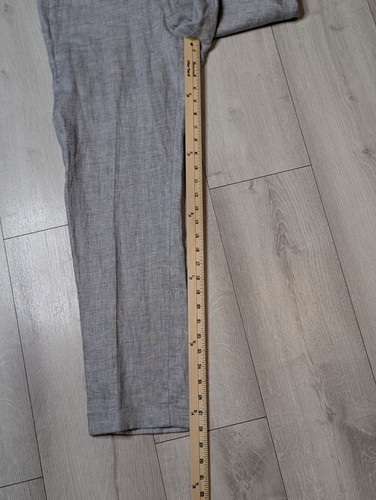 Baird McNutt Leinenhose Herren Größe 32x30 Etikett grau Murano Alex schmale Passform (33x28) - Bild 10 von 12