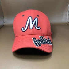 Memphis Redbirds Fitted Hat Bill Spell out. Worn But With Tags