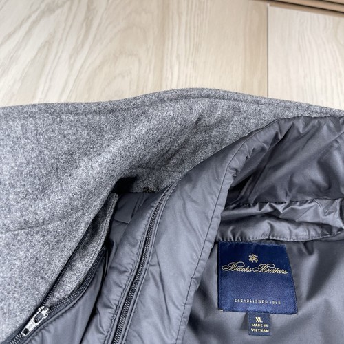 Brooks Brothers Duck Down Wool Parka Jacket Winter Coat Vitale Barberis Size XL - Picture 16 of 20