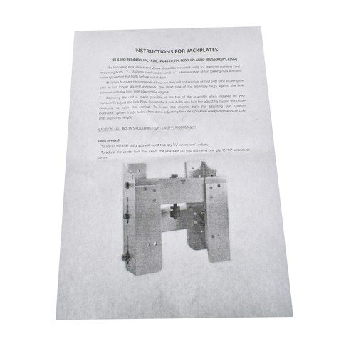 Fit For JPL4400 Boat New Silver Adjustable 4" Jack Plate Outboard Replace USA - Picture 11 of 11
