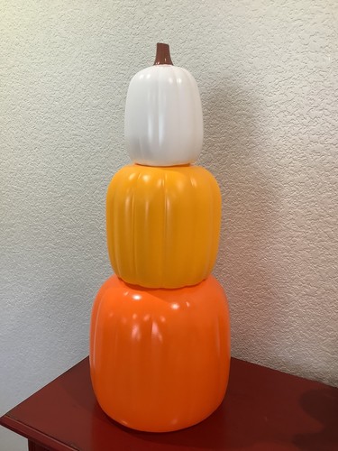 CANDY CORN Stapeln Jack-o-Lantern Kürbisse Kunststoff 24" hoch Stapelbar Halloween - Bild 2 von 3