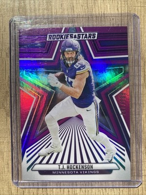 2024 PANINI ROOKIES & STARS /299 TJ HOCKENSON PURPLE CARD# 65 MINNESOTA VIKINGS