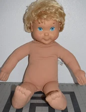Playskool 1986 My Buddy Doll Blonde Wavy Hair Blue Eyes Vintage 22in No Clothes