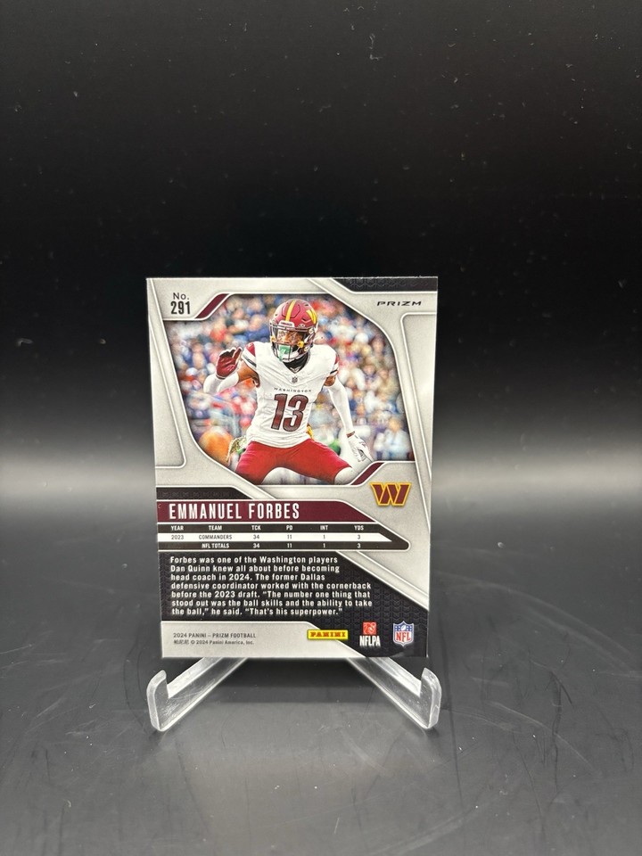 2024-panini-prizm-emmanuel-forbes-green-prizm-washington-commanders
