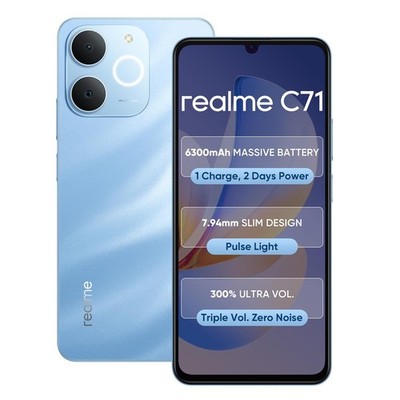 realme C71 4G Smartphone 6GB+128GB Sea Blue, 6.745 inch Screen  90Hz Eye Comfort