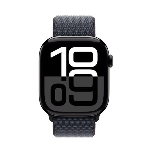 Apple Watch Series 10 GPS 46mm Jet Black Aluminium Case with Ink Sport Loop - Picture 2 of 7