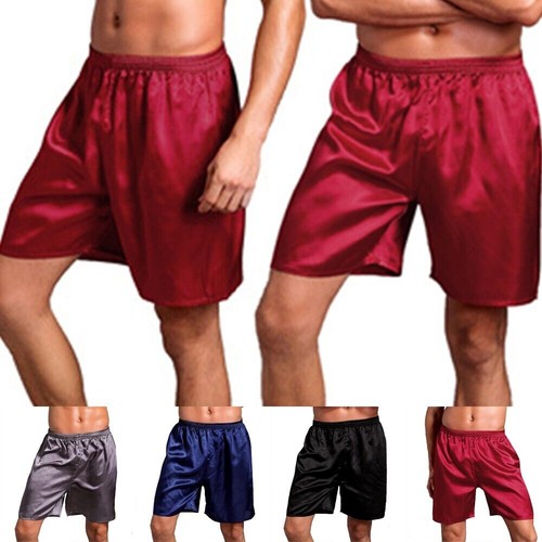Underwear Shorts Mens Boxer SPA Pajamas Comfy Sleepwear PJS Satin Silk - Picture 4 of 22