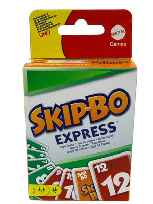 Mattel Skip-Bo Express Kartenspiel schnelle Runde für 2 Spieler ab 7 Jahren NEU
