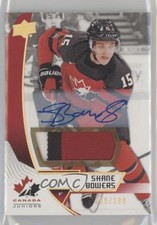 2019 Upper Deck Team Canada Juniors Premium Swatch 169/199 Shane Bowers Auto 6kn