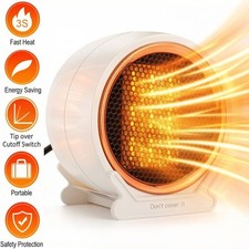 Ceramic Heater Fan Electric Space Heater Mini Quiet Fan Overload Protection