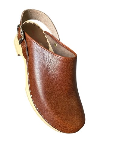 Hanna Andersson Handmade Brown Leather Clogs Size 38 /Youth 5.5 / Women’s 7 - Picture 6 of 8
