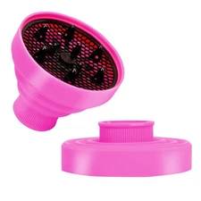 Universal Collapsible Hair Dryer Diffuser Attachment Lightweight Foldable Pink