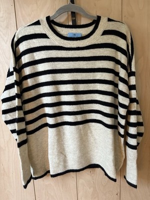 C&C California Women's Black And Cream Knit Box Sweaters Size Small