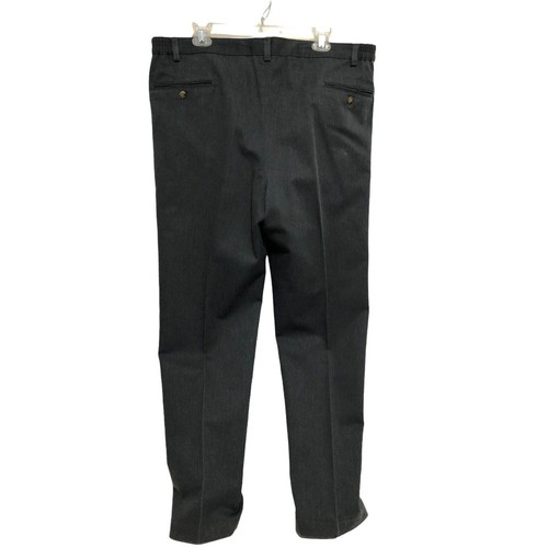 Haggar Mens Size 38X32 Pants Gray Classic-Fit Pleated Actual 39x30.5 - Picture 2 of 12