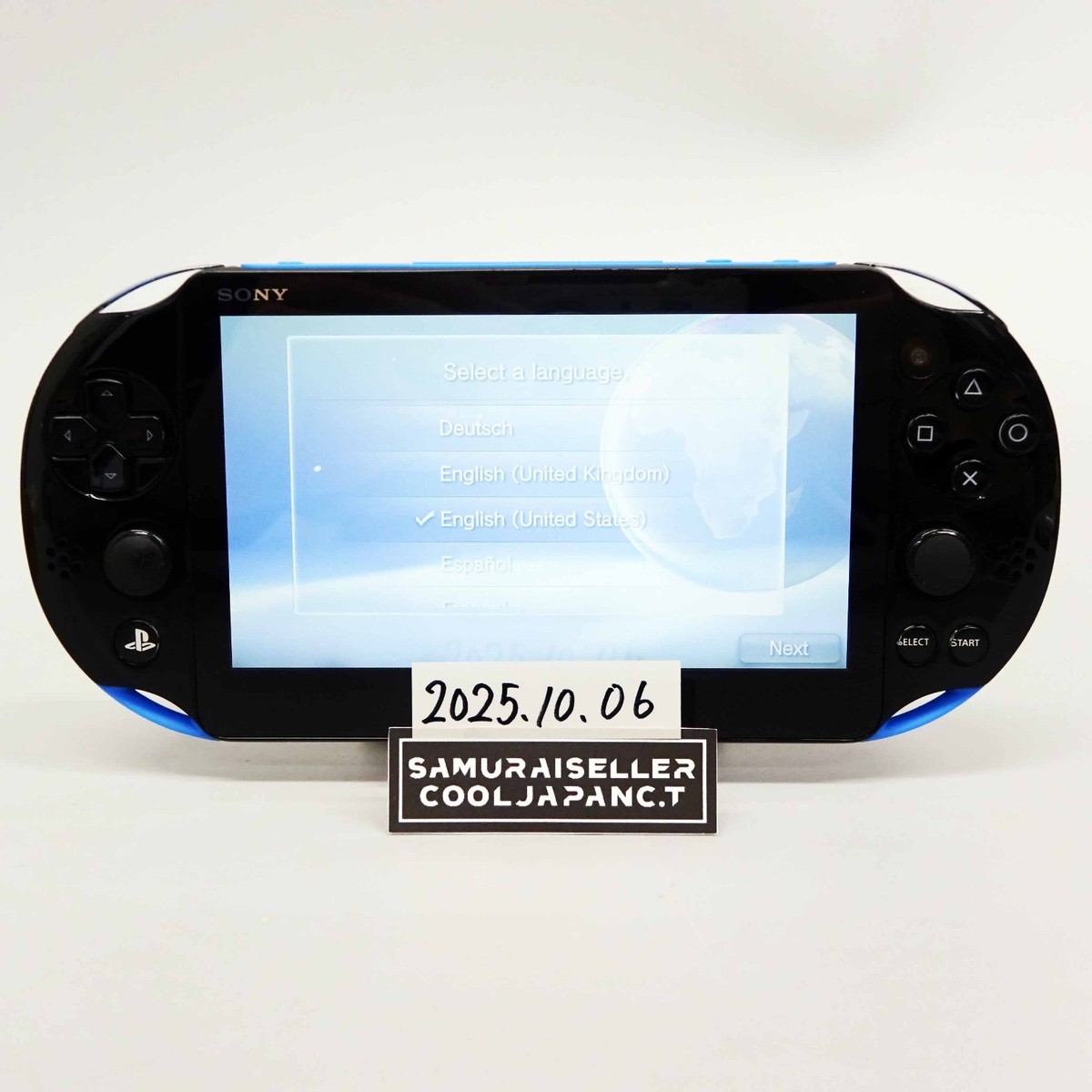 Sony Playstation PS Vita Blue Black PCH-2000 Console only PSV Slim