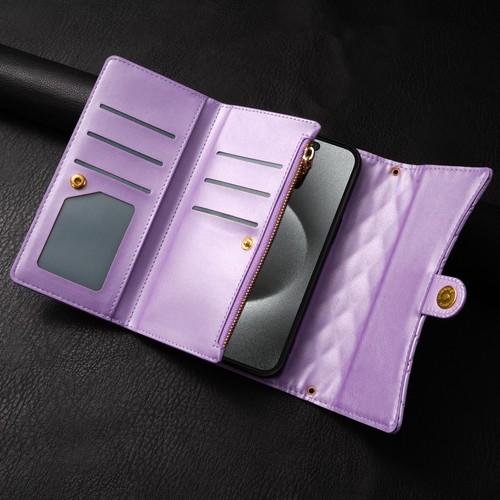 Para iPhone Samsung Xiaomi Funda Bandolera Cuero Tarjeta Billetera Soporte Cubierta 2 Correas - Imagen 15 de 27