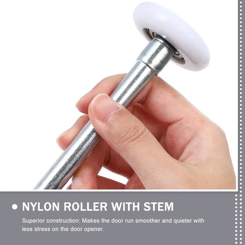 2 Stück Rolle mit Vorbau Nylon Riemenscheibe Garagentor Rad Rollen leise - Bild 7 von 12