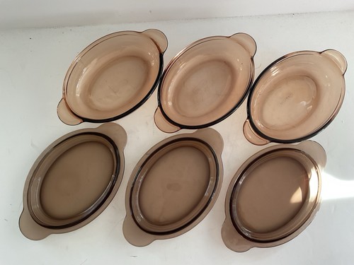 3 Corning Ware Vision Casserettes V-14-B Oval Casserole & Lid P-14-C USA - Picture 3 of 5