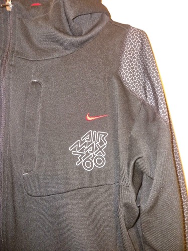 Nike Air Max 360 Full-Zip Hoodie - Black/Red - Size L - Rare Vintage - Picture 4 of 12