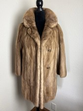Excellent Vintage XL Medium Large Mink Fur Coat Jacket 123