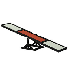 Dog Agility Puppy Pet Training Seesaw Big Dogs Anti-Slip Surface Wood Black