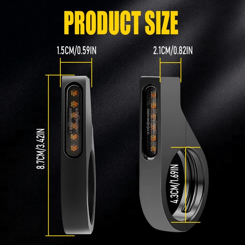Mini Motorcycle Smoke LED Signals Turn Blinker Indicator Daytime Running Light - Picture 3 of 11