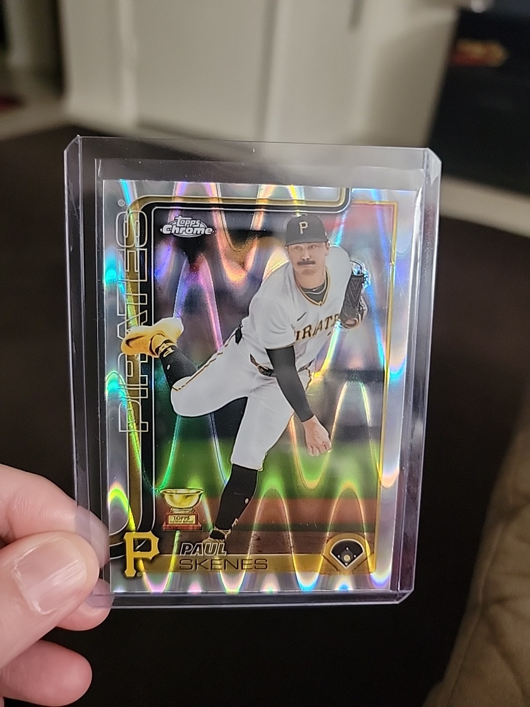 Paul Skenes 2025 Topps Chrome RayWave Refractors #300 SP Pittsburgh Pirates ROY