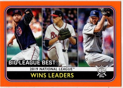 2020 Topps Baseball Big-League Best No. 256 Wins Leaders