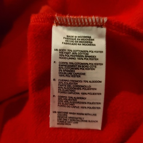 Sudadera con Capucha Adidas Para Hombre Grande Roja 3 Rayas Insignia de Deporte Bordada Sudadera - Imagen 9 de 13