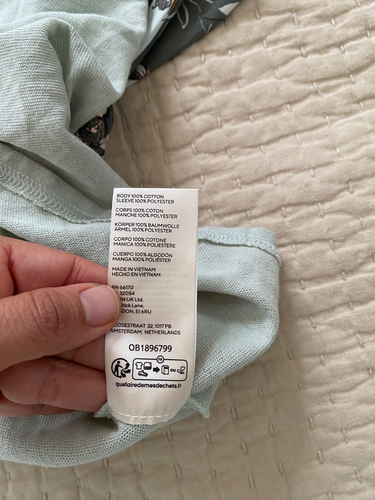 Free People Picking Petals Damenoberteil Blumenärmel Salbei Fee Grunge Größe M - Bild 10 von 11