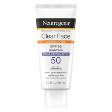 Neutrogena, Clear Face Breakout Free Oil-Free Sunscreen SPF 50, 3 Oz