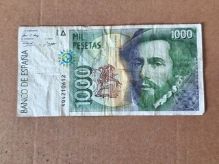 Espagne 1000 pesetas risque déchirure pliure etc..