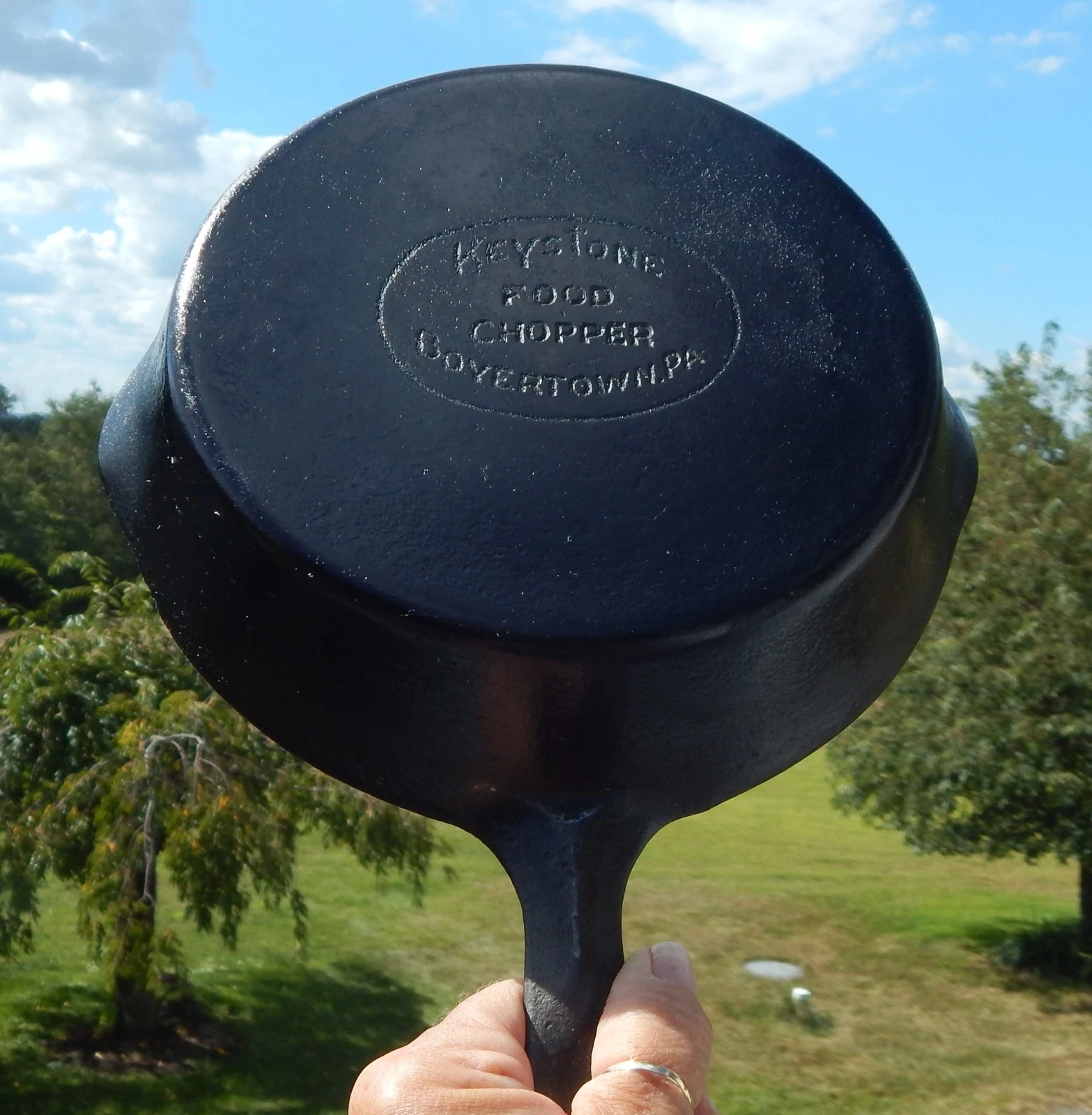 Vintage Antique Cast Iron #5 Keystone Food Chopper Boyertown Pa Skillet Fry Pan