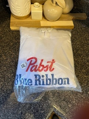 Pabst Blue  Hoodie White NEW 2XL