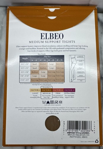 Collant Elbeo Sheer Magic 20 denari fattore di supporto medio 8 misure crema caffè grande - Foto 5 di 5