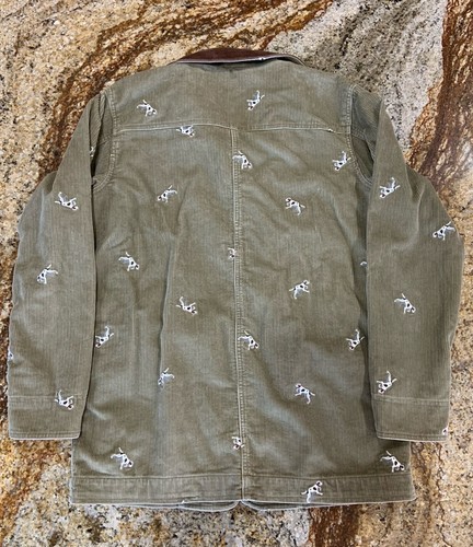 Giacca cappotto LL Bean verde velluto a coste fienile lavoro con cani da caccia taglia small - Foto 3 di 8