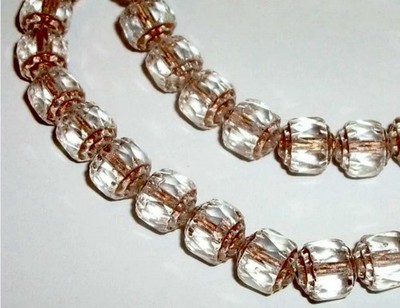 Preciosa Czech Cathedral Glass Beads Dipped Decor Clear 8mm Qty:26