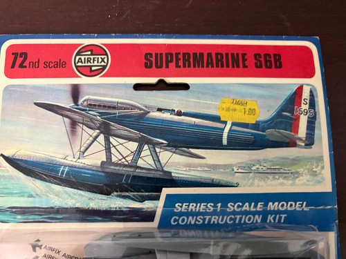 Vintage Airfix 1/72 Supermarine S6B 1973 Water Plane Airplane Model Kit - Picture 2 of 7