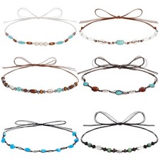 6Pcs Cowboy Hat Bands Ethnic Western Hat Bands for Cowboy Hats Classic Cowgirl