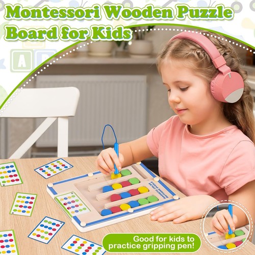 Toys for 4 5 6 Year Old Boy Girls: Kids Montessori Boys Toys Age 4-5-6 Wooden IQ - Picture 2 of 5