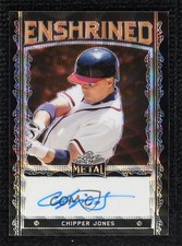 2022 Leaf Metal Pre-Production Proof Black Wave 1/1 Chipper Jones Auto HOF uk2