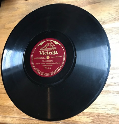 Rosa Ponselle - A PERFECT DAY / THE ROSARY - VICTROLA - 78 RPM 1098 NM - Picture 2 of 6