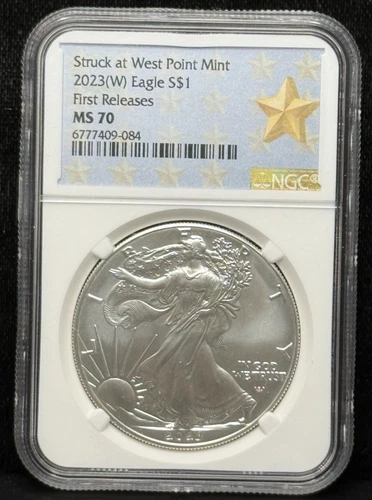 NGC MS70 2023 American Silver Eagle One Dollar Silver Coin -084