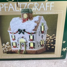 Pfaltzgraff Winterberry Tea Light  Candleholder W/ Candle- 6” Tall- NEW IN BOX