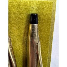Vintage Cross Century Pen Pencil Set 12K Gold Filled Pen 10K Pencil Cased USA