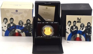 2021 Gold Proof Quarter Oz 1/4 Ounce 24 Carat The Who Royal Mint BOX COA