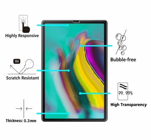3x Verre pour Samsung Galaxy Tab S5e SM-T720 T725 10.5 Pouces Écran Protector - Photo 2/8